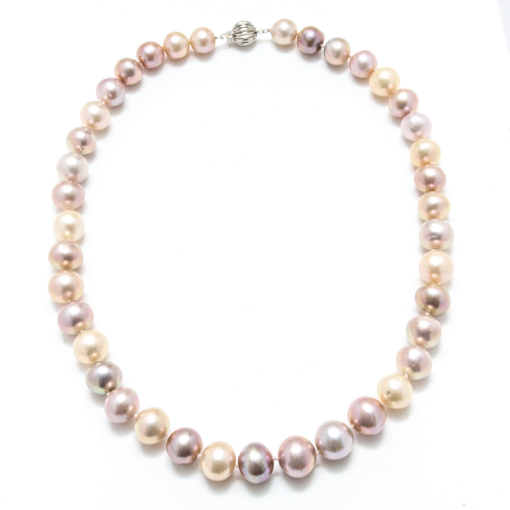 20" 12-14mm Natural Pink Multi COlor Neckalce