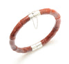 Hinged Carved Jade 'Bamboo' Bangle Bracelet