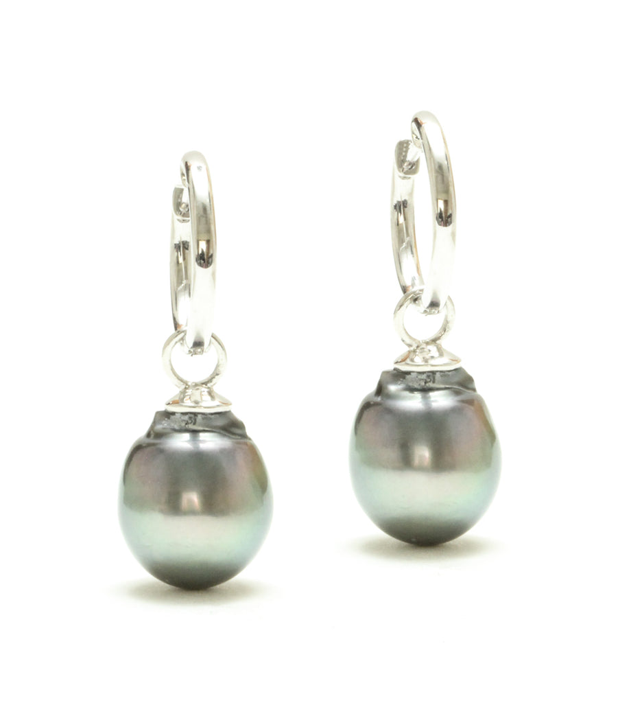 11MM Baroque Tahitian Pearl Hoop Earrings
