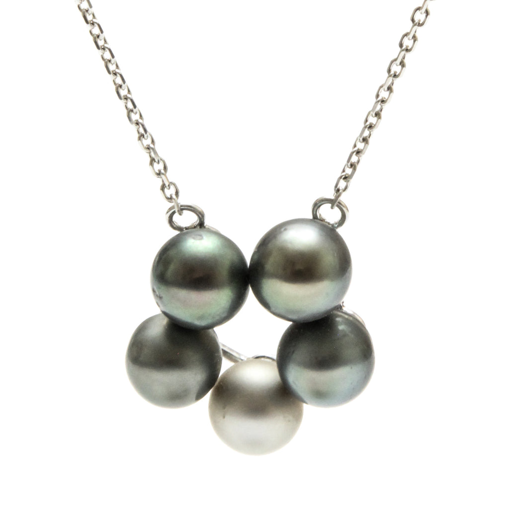 Tahitian Pearl Ombre Circle Pendant