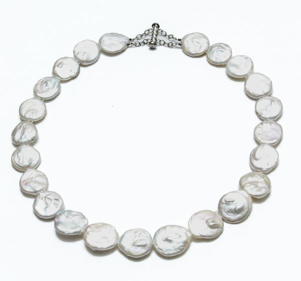 19mm Coin Pearl Collar Necklace