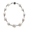 18", 24" or 34" 13-15MM Baroque Pearl & Spinel Or Ruby Station Necklace