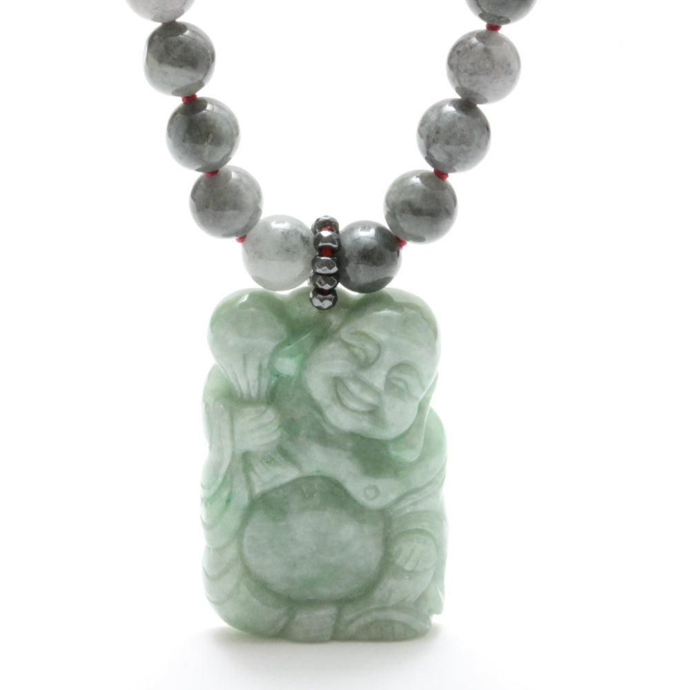 Burmese Jadeite Happy Buddha Pendant
