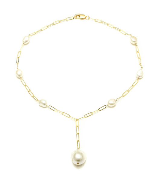 Matriarch Pearl Chain Necklace - 9mm