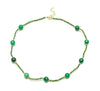 Green Jade & Chrome Diopside Station Neckalce