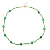 Green Jade & Chrome Diopside Station Neckalce