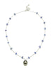 Tahitian Pearl & Choice of Tanzanite or Chrome Diopside Station Necklace