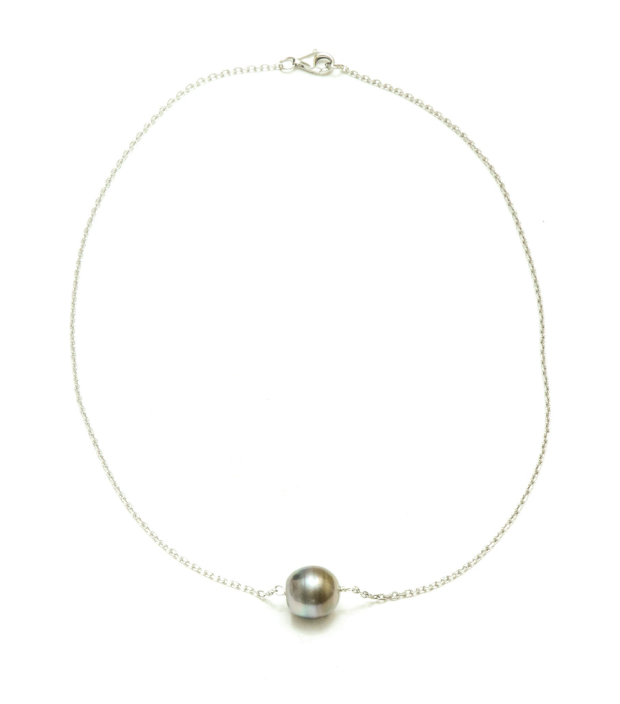 12MM Baroque Tahitian Pearl Floating Pearl Pendant (Esther's Neckalce)