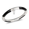 6mm Multi color Jade Sterling Silver Hinged Bangle