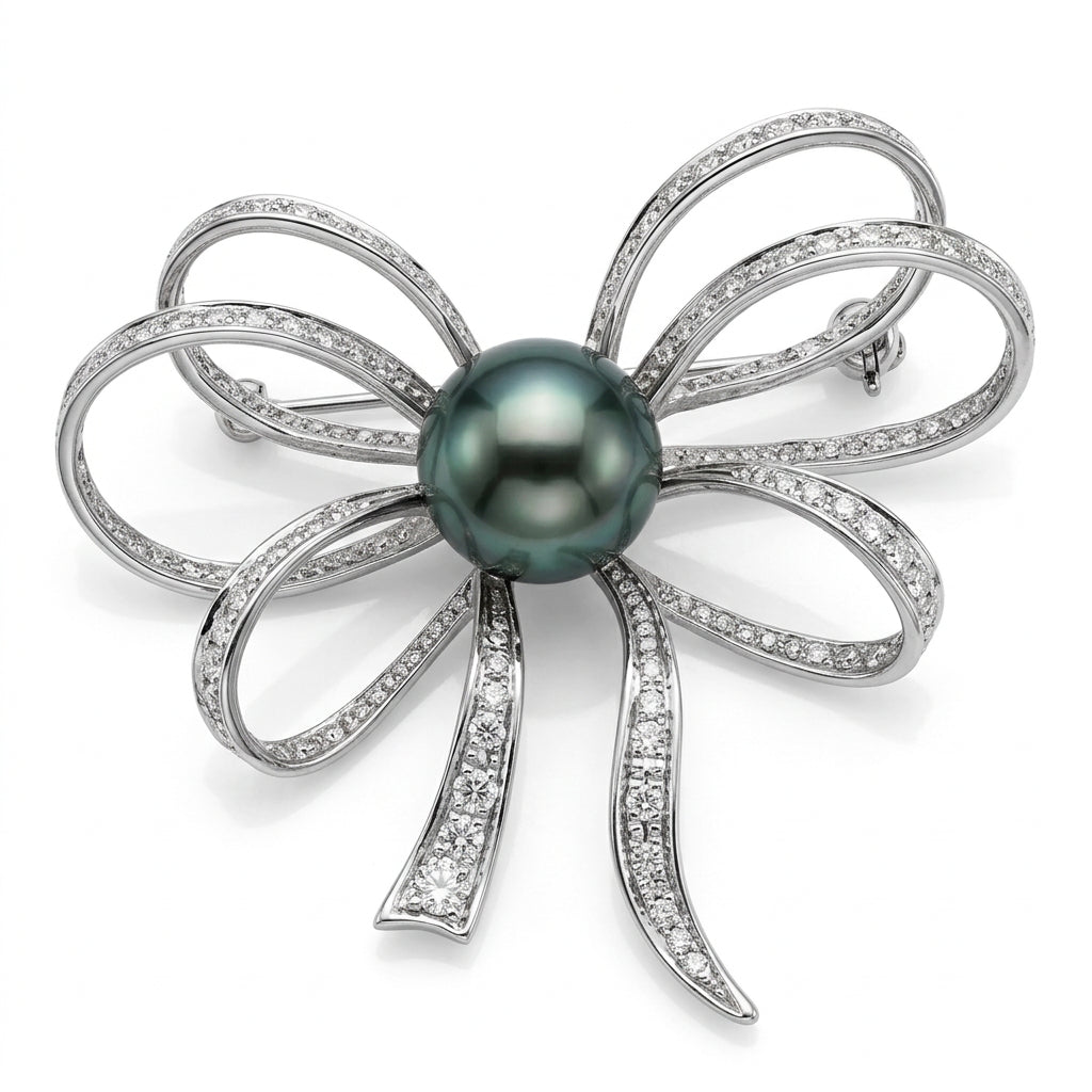 925 Tahitian pearl Brooch