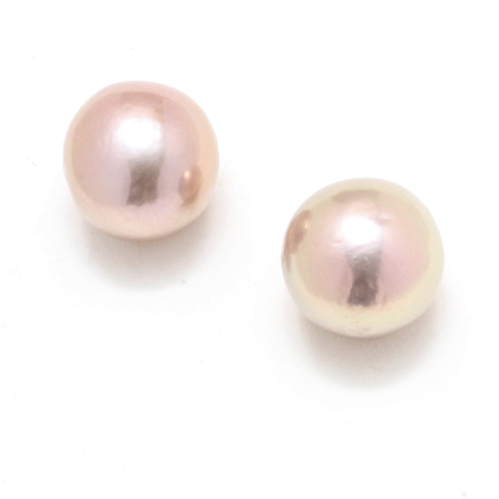 12mm Natural Pink Pearl Earrings