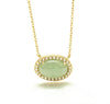 925 Gold plated Natural Jade Necklace