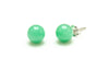 8MM or 14MM Green Jade Earrings