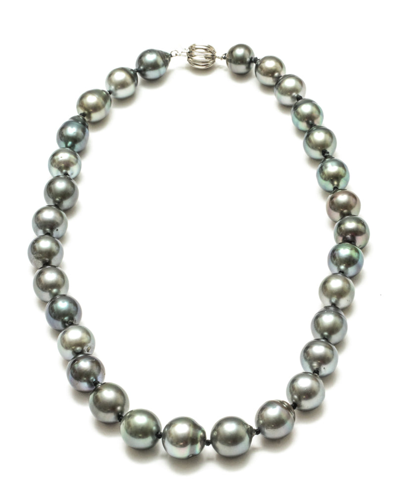8.5-9.0 mm Silver-Blue Akoya Baroque Pearl Necklace – Pearl