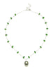 Tahitian Pearl & Choice of Tanzanite or Chrome Diopside Station Necklace