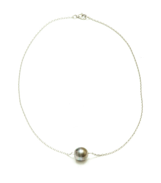 12MM Baroque Tahitian Pearl Floating Pearl Pendant (Esther's Neckalce)
