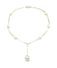 13mm & 9mm Baroque Pearl On Sterling Silver Paperclip Chain Necklace