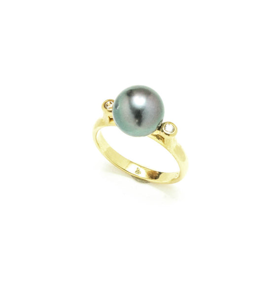 9mm Tahitian, White or Golden South Sea Pearl Ring